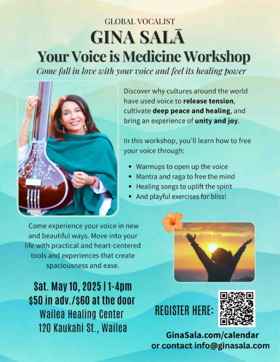 Gina Sla - Your voice is medicine workshop
